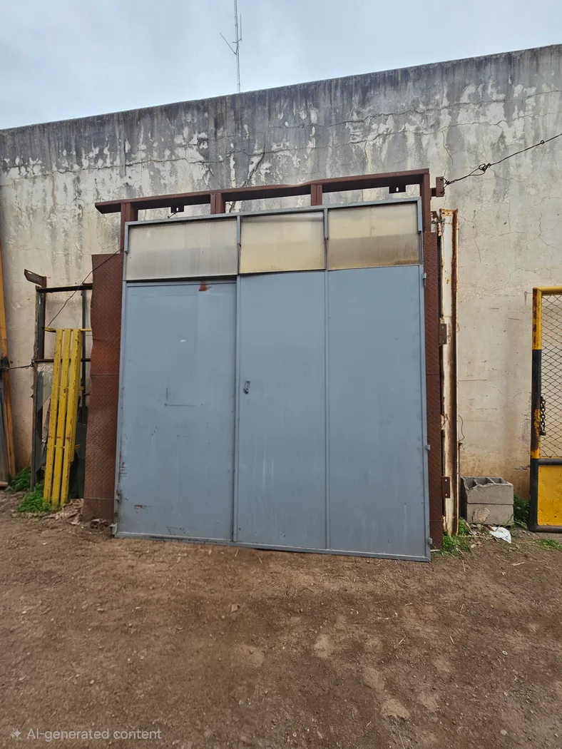 Portón Industrial de Chapa Reforzado — 3×2,75 m